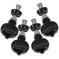 thumbnail image 2 of Shisuyan 4pcs String Tuning Pegs Keys Tuners Machine Head Pin Set for Ukulele Friction Tuners Parts White with Plastic Button (Black Chromium), 2 of 8