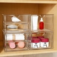 thumbnail image 2 of Organizador de maquillaje Caktraie, acrílico, paquete de 4 cajones, transparente, 2 of 7