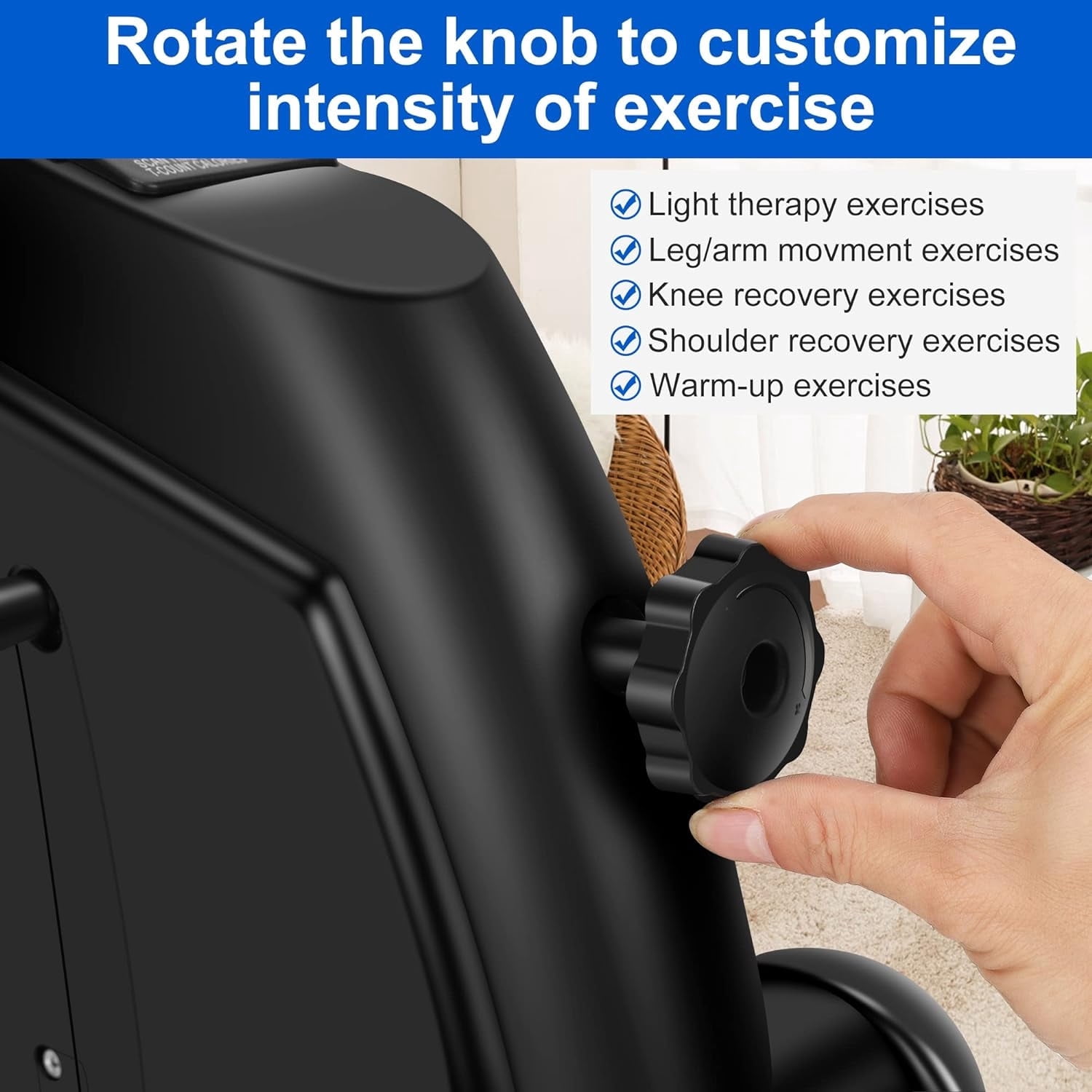 Mini Multi-Function Stepper,Exercise Bike,Digital Under Desk Bike with LCD Screen Display,Pedal Exerciser Peddler for Leg Arm and Knee for Elderly
