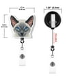thumbnail image 3 of WIRESTER Set 2pcs Design Acrylic Key Card Holder Belt Clip Reel Id Badge Retractable - Blue Gray Red Point Siamese Cats, 3 of 6