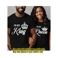 thumbnail image 1 of His & Hers King & Queen Valentine's Day T-Shirts Set - Black Crew Neck, Short Sleeve, Casual Summer & Spring Top for Couples, Valentines Matching Shirts Tee For Adult, Men, Women, Teen, Teenager, Ado, 1 of 6