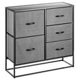 thumbnail image 7 of mDesign Dresser Storage Chest Organizer Unit, 5 Drawers - Charcoal Gray, 7 of 7