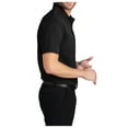 thumbnail image 3 of Yellow Rooster Mens Short Sleeve Moisture Wicking Tech Pique Polo Black XS, 3 of 4