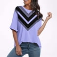 thumbnail image 2 of Blouses pour Femmes, Mode Décontractée, Manches Courtes Raccourcies, Chemise Ample Imprimée, 2 of 5
