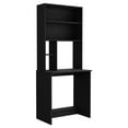thumbnail image 5 of Computer Desk, Black, Four Shelves And Lower Shelf, Compact For Home Office Demands Remote Learning, 29.6 Inches Wide Black Desk , Form With Fit Work Teaching, 29.6", 5 of 6