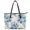 Blue and White Porcelain, variant on Uourmeti Butterfly Tote Bag for Work, PU Leather Handbag with Portable Large Capacity Saddle Handbag