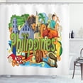 thumbnail image 1 of Ambesonne Phillipine Shower Curtain, Architecture and Culture, 69"Wx70"L, Multicolor, 1 of 3