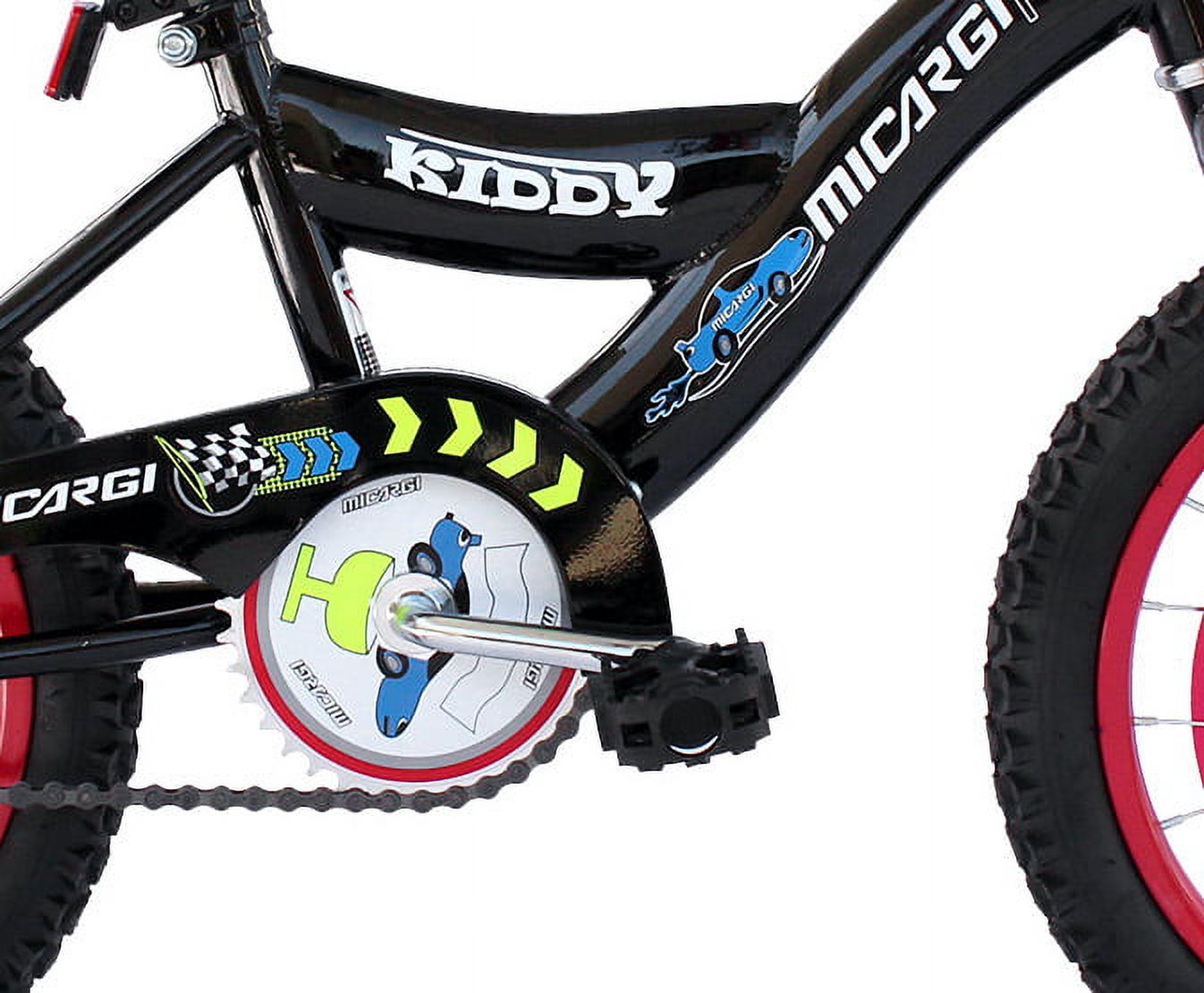 USToyOutlet 16" BMX S-Type Frame Bicycle Coaster Brake One Piece Crank Chrome Rims Black Tire Kid's Bike - Black