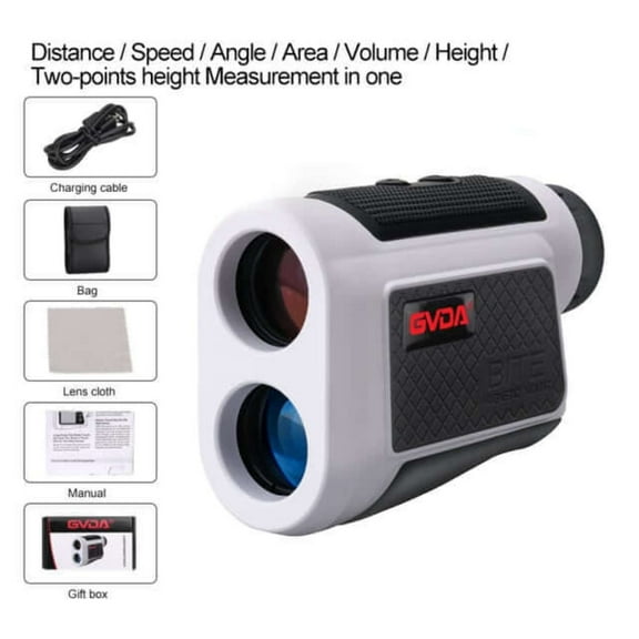 GVDA Telescope Laser Rangefinder Rechargeable LCD Laser Distance Meter 1500M 1000M 800M 600M Range Finder for Golf Hunting Sport