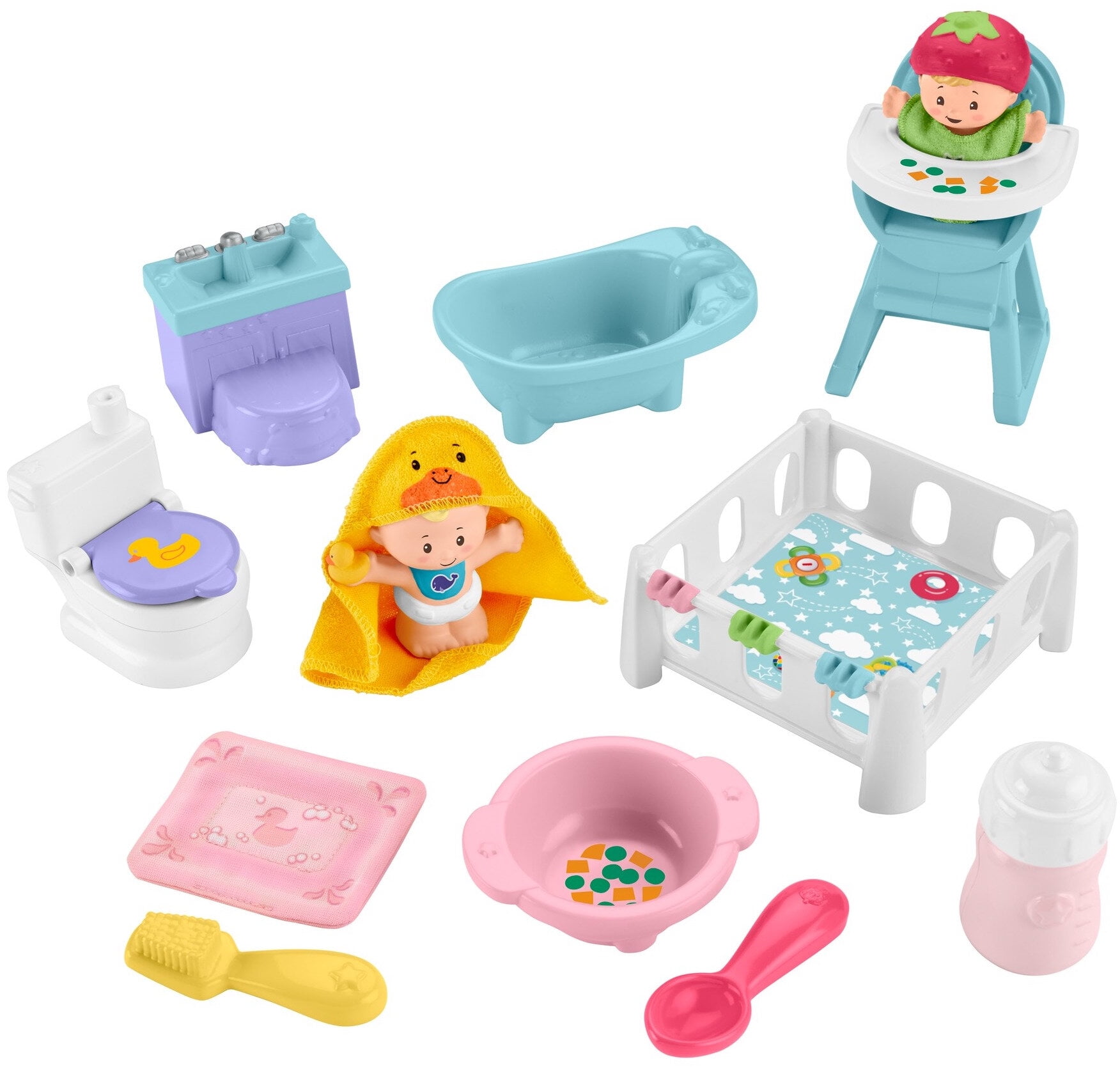 Fisher-Price Little People Babies Love & Care Gift Set
