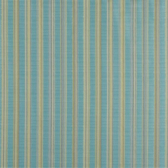 Designer Fabrics K0090G 54 in. Wide Turquoise And Green Stripe Upholstery Jacquard Fabric