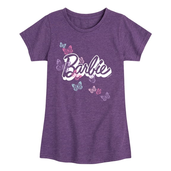 Barbie - Butterfly Logo - Toddler And Youth Girls Raglan Graphic T-Shirt