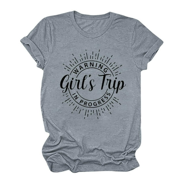jovatis Hauts d'Été Tendance Mode pour Femmes Hauts Imprimés Manches Courtes Blouse Ample Drôle T-Shirt à Col Rond Hauts