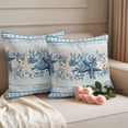 thumbnail image 6 of Outdoor Pillow Covers 26x26 Set of 2, Blue Starfish Coastal Waterproof Patio Throw Pillow Covers for Couch Sofa Chair, Beach Coral Nautical Botanical Vintage Decorative Pillowcases for Throw Pillows, 6 of 9