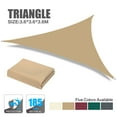 thumbnail image 2 of Sun Shade Sail Triangle Waterproof 6.5/10/12/16FT Outdoor Garden Patio Party Sunscreen Awing Triangle Canopy 98% UV Block with Free Rope, 2 of 7