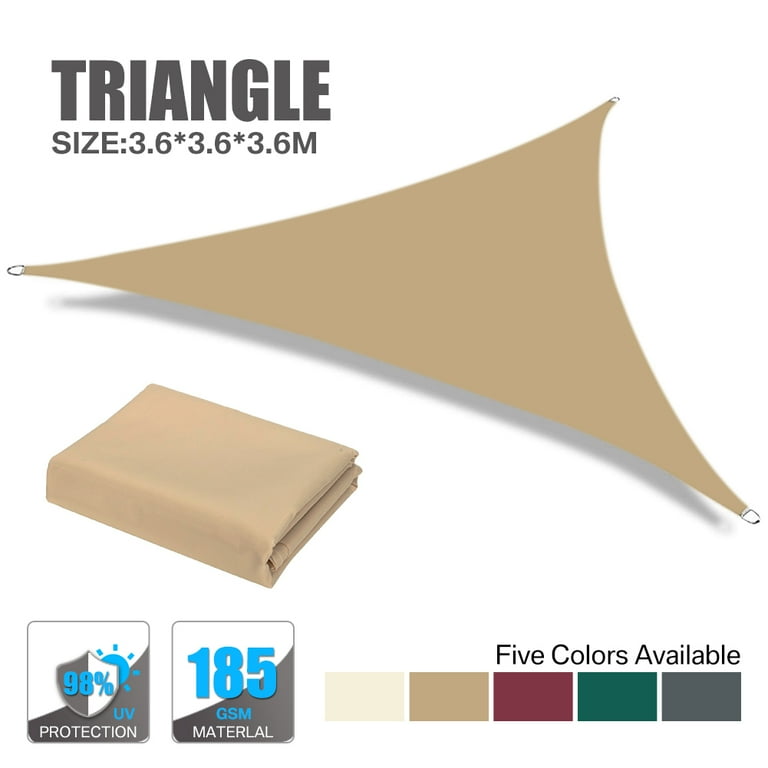 NEWEEN Sun Shade Sail Triangle, Waterproof Polyester with UV