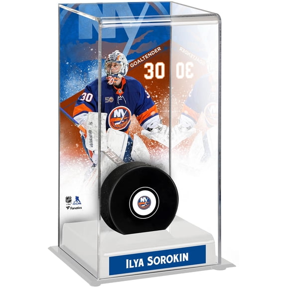 Ilya Sorokin New York Islanders Deluxe Tall Hockey Puck Case