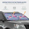 thumbnail image 4 of Disketp 2 Piece Pink Flamingo Pattern Windshield Sunshades,Folding Windshield Sun Shade For Car Suv Trucks Sedan,Blocks Uv Rays Sun Visor Protector-Medium, 4 of 7