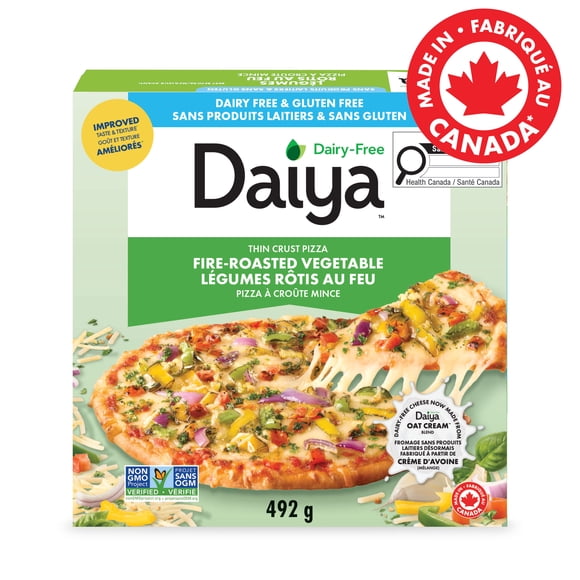 Daiya Dairy Free Gluten Free Fire-Roasted Vegetable Pizza, Vegan (Frozen), 492g