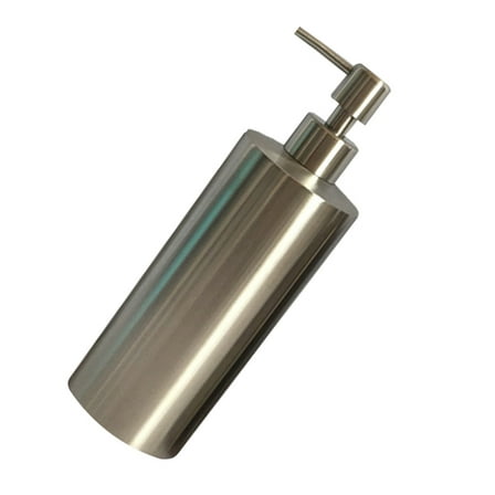 HONITANO 1Pack 304 Stainless Steel Soap Dispenser 350ml Cylindrical Liquid Soap Dispensers Silver