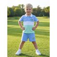 thumbnail image 4 of BemeyourBBs 2Pcs Toddler Baby Boy Golf Outfits Infant Baby Boy Summer Clothes Short Sleeve Golf Embroidery Button Down Shirt Shorts Set Toddler Baby Boy Summer Outfit, 4 of 9