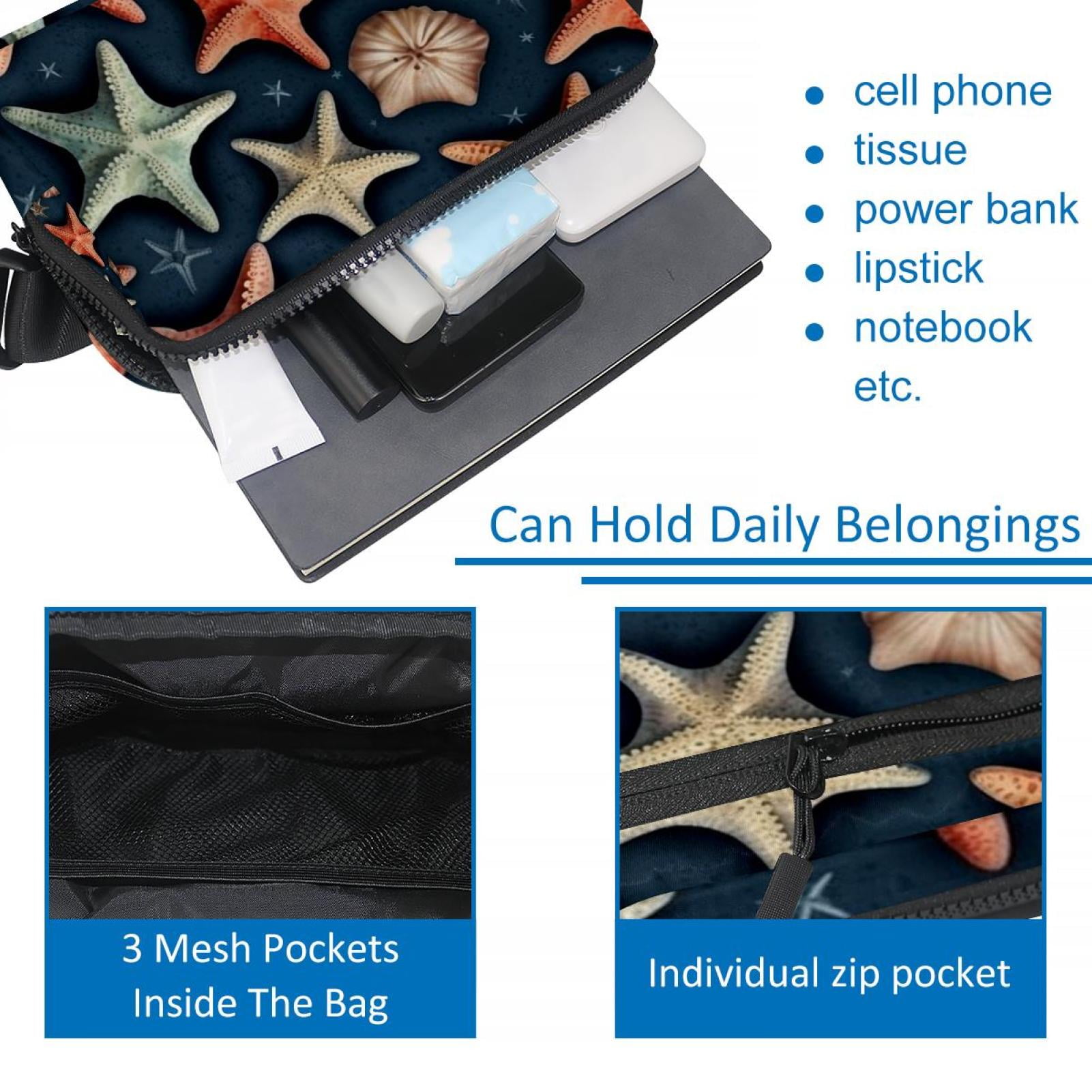 Starfish Lightweight Adjustable Waist Pack with Extension Strap - Unisex Running Belt Fanny Pack