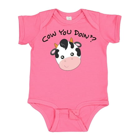 

Inktastic Cow You Doin  Cute Cow Gift Baby Boy or Baby Girl Bodysuit