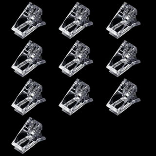 Ludlz 10pcs Nail Tips Clip for Quick Building Polygel Nail Forms Nail Clips for Polygel Finger Nail Extension UV LED Builder Clamps Manicure Nail Art