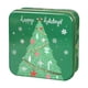 thumbnail image 2 of Lata de galletas navideñas con dibujos de chocolate, para guardar bocadillos, envoltorios de regalo, golosinas navideñas Árbol de Navidad verde, 2 of 9
