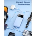 thumbnail image 4 of Portable Charger Power Bank 50000mAh Battery Pack, 22.5W Fast Charging PowerBank with Built in Cables,Travel Essential USB-C Portable Phone Charger, Compatible for iPhone Samsung Pixel Android iPad, 4 of 9