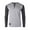 336 Grey / Black, variant on ZIMEGO Men’s Casual Color Block Long Sleeve Raglan Athletic Fashion Henley Shirt