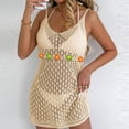 thumbnail image 5 of Riecok Swim Cover Up for Women Sleeveless Crochet Lightweight Swimsuit Cover Ups Summer Vacation Outfits, 5 of 7