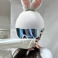 thumbnail image 4 of Jiibva Knit Ski Helmet Cover Bunny Ear Skiing Caps Cover Unisex Ski Helmet Cover for Snowboard, Winter Sports Helmet Accessories, 4 of 7