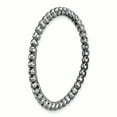 thumbnail image 3 of 925 Sterling Silver Black Plated Stackable Ring Fancy/, 3 of 8