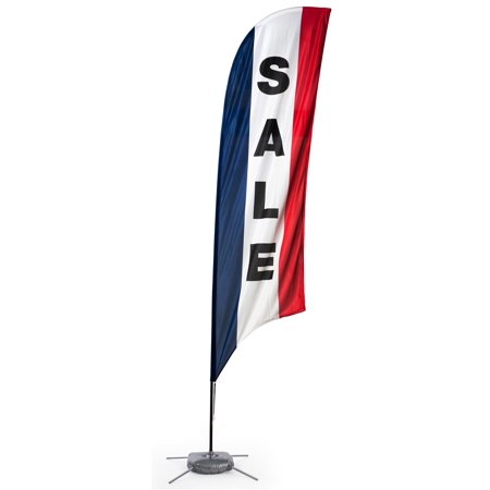 Outdoor Feather Flag 13 Feet Tall With Sale Message Cross