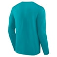 thumbnail image 3 of Men's Aqua Charlotte Hornets Alternate Logo Long Sleeve T-Shirt, 3 of 3