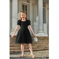thumbnail image 3 of Arshiner Toddler Girls Party Dress Formal Church Short Sleeve Tutu Tulle Summer Girl Dresses, 3 of 6