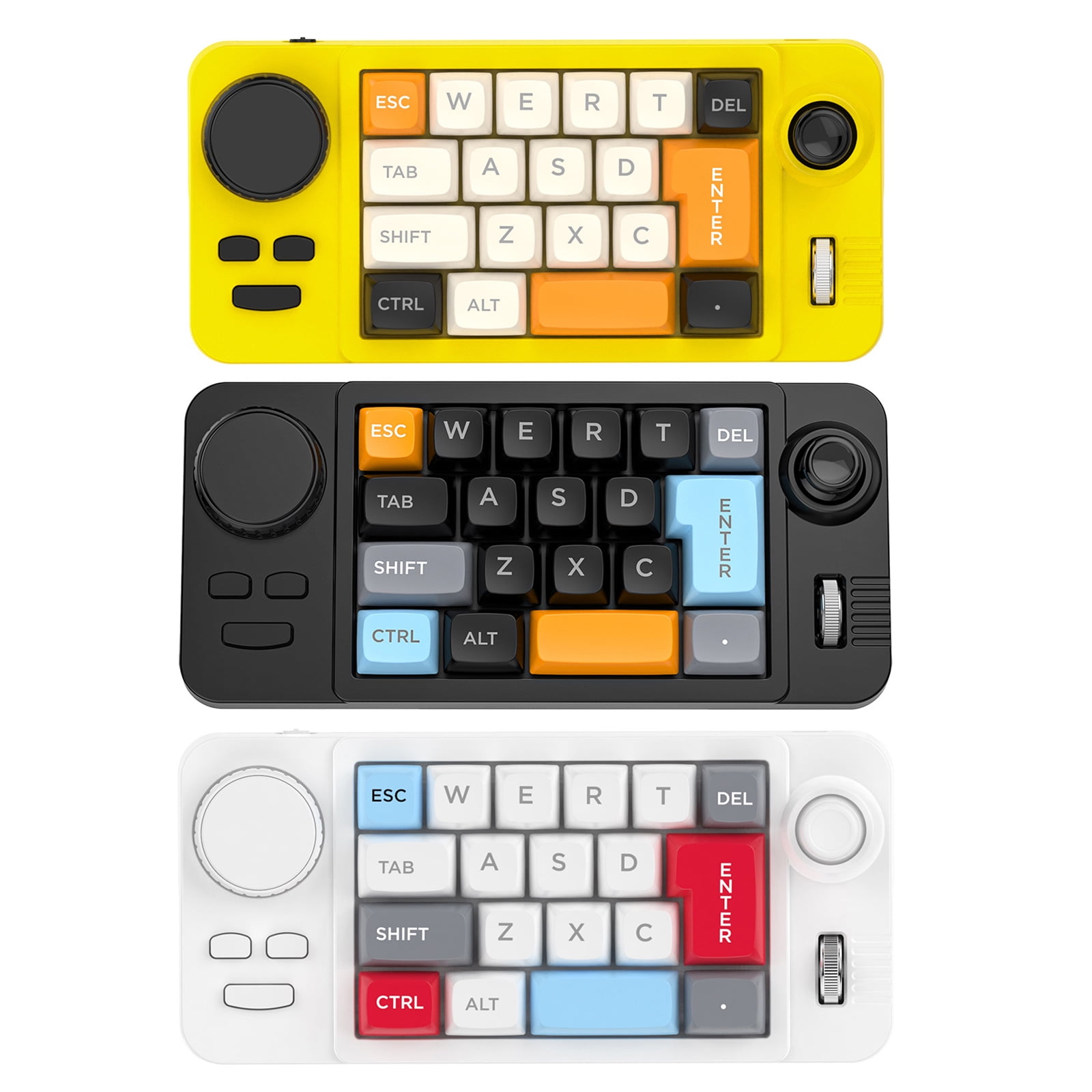 Color Illuminated 19 Key Small Gaming Keyboard Customizable Joystick Double Macroed Wheel Hot Swappable Switches