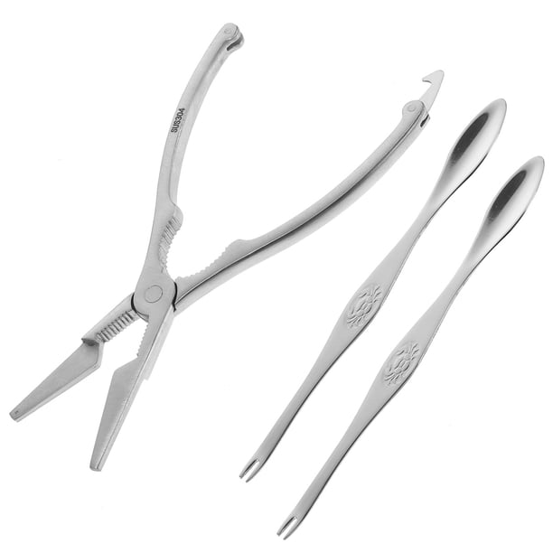 3 piezas de herramientas para comer mariscos, pinzas de aleación de zinc para cangrejos, pinzas para cangrejos, suministros para abrir cangrejos.