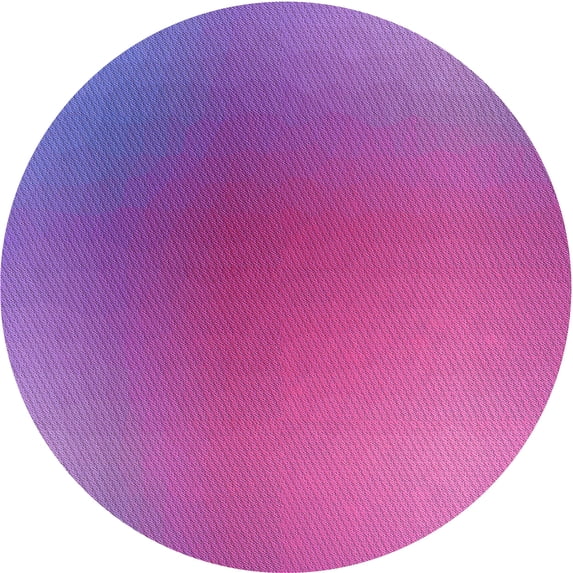 Ahgly Company Machine Washable Indoor Round Transitional Purple Area Rugs, 6' Round