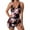 Black Print, variant on IDOPIP One Piece Swim Dress Swimsuits for Women Tummy Control Swim Skirt Bathing Suit