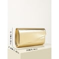 thumbnail image 6 of Women’s Gold Metallic Envelope Clutch Purse, Elegant Evening Bag for Wedding Party Prom, 6 of 8
