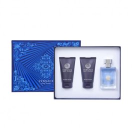 Versace Dylan Blue Pour Homme Cologne GIft Set for Men, 3