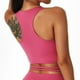 thumbnail image 4 of Mujer Sujetadores deportivos Poliamida Poliuretano Fibra Sin mangas Cuello en U Espalda en forma de I para Yoga Fitness Rojo M, 4 of 7