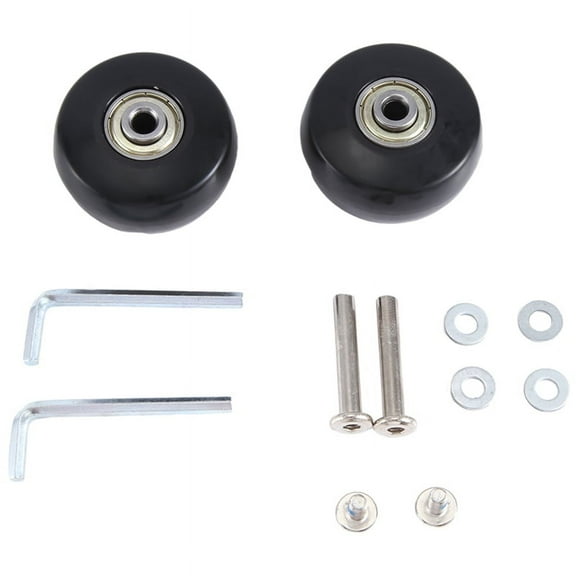 50X24mm Set of 2 Luggage Suitcase Replacement Wheels,PU Swivel Caster Wheels Carbon Steel Bearings Repair Kits