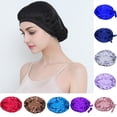 thumbnail image 4 of Bonnets de Nuit en Soie Pure pour Femmes - Rose, 4 of 9