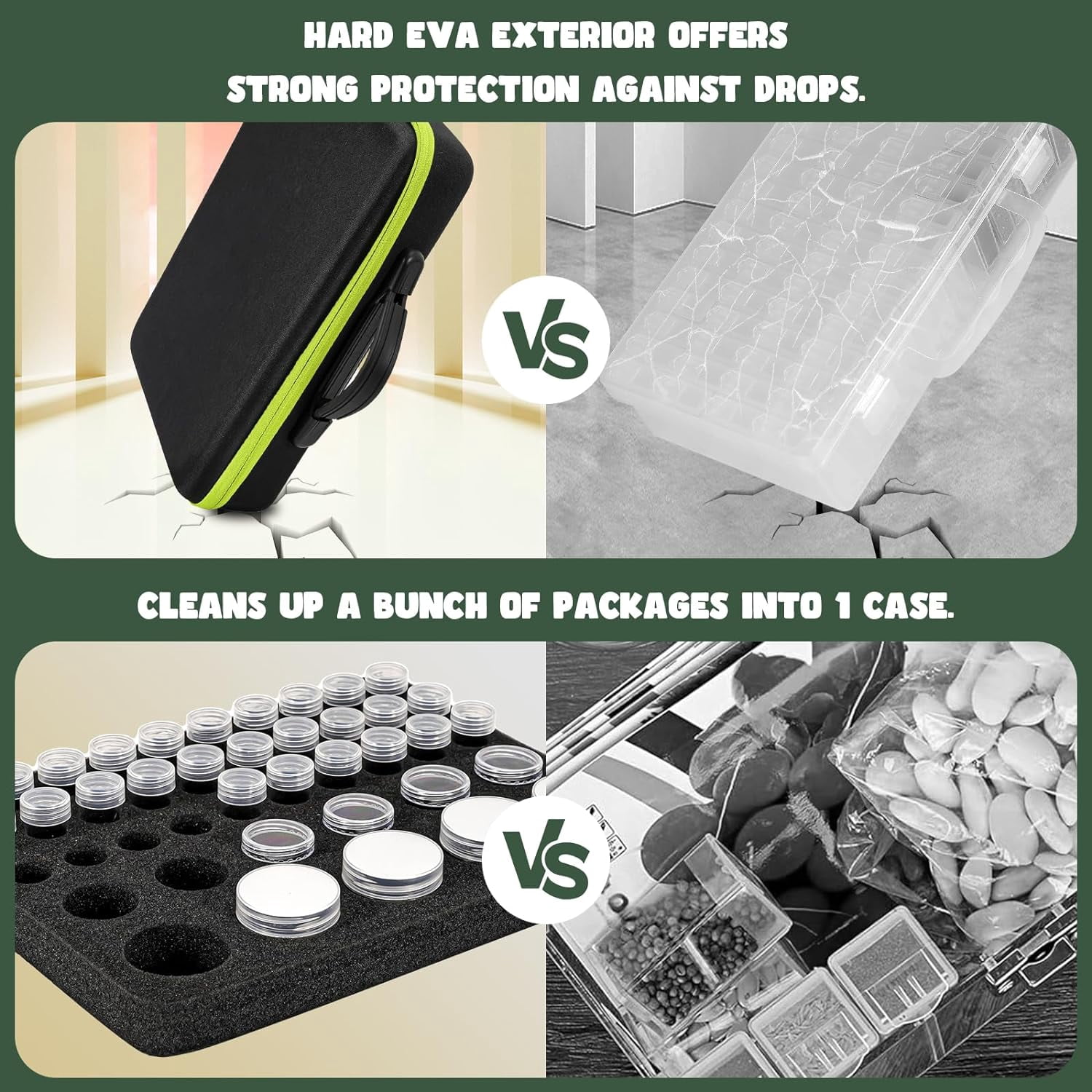 Procase Black Polystyrene Sturdy Seed Storage Jar (41 Count)