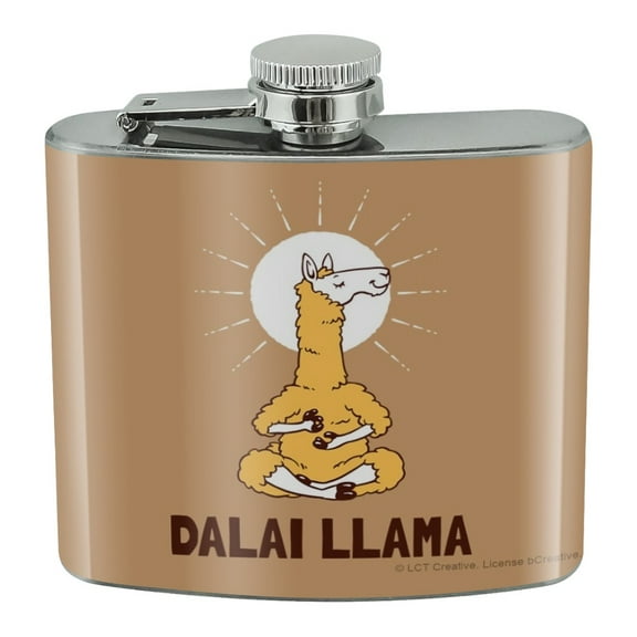 Dalai Llama Funny Humor Stainless Steel 5oz Hip Drink Kidney Flask