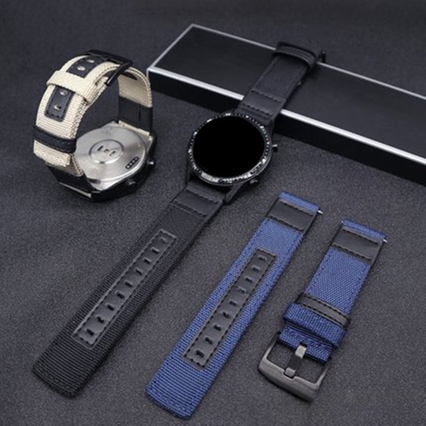 Gwong Electrónica Reemplazo de la correa de la pulsera de la pulsera de la banda de reloj de reloj de 20/22 mm de nylon para Samsung S3