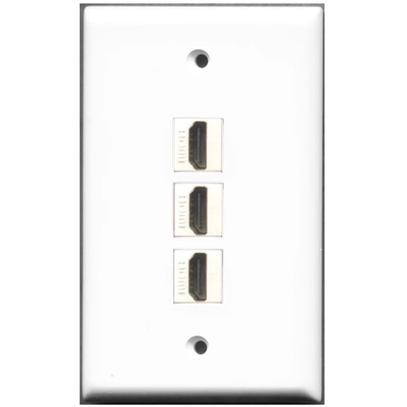 Ultra Spec Cables 3 Port HDMI Wall Plate F/F